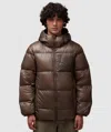 Nanga Mountain Lodge Hooded Down Jacket In Mocha