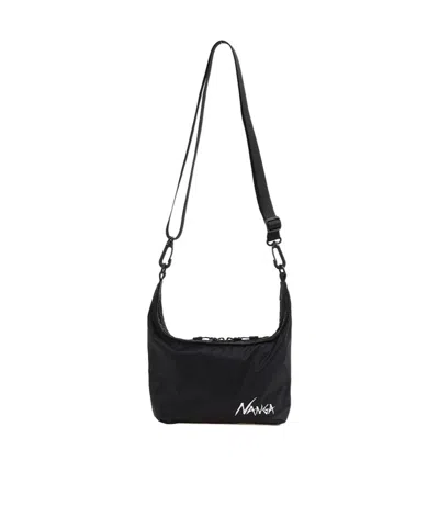 Nanga Zippered Shoulder Bag In Black