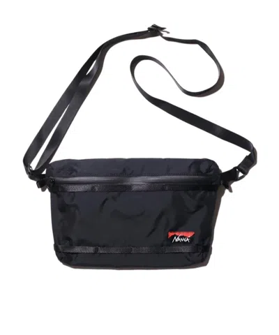Nanga Zippered Shoulder Bag In Black