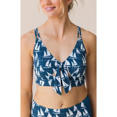 Nani High Tide Bralette Swim Top In Blue