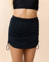 Nani Ruched Swim Skirt In Black