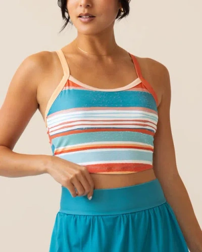 Nani Scoop Neck Swim Top In Blue