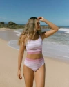 Nani Swimwear Cut Back Crop Swim Top In Gray