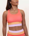 Nani Swimwear Cut Back Crop Swim Top In Orange