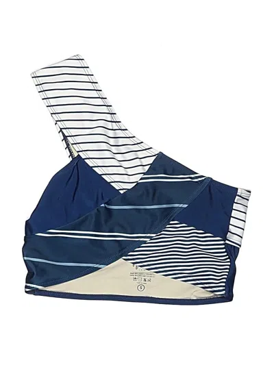 Pre-owned Nani Swimwear Swimsuit Top Blue Stripes Pattern Swimwear