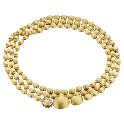 Pre-owned Nanis 18k Ivy Short Choker Necklace 18k Gold Boules And Diamonds In Multi