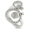 Nanis 18k White Gold 0.45ct Diamond Ring Na44-100725 In Silver