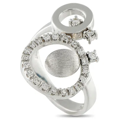 Nanis 18k White Gold 0.45ct Diamond Ring Na44-100725 In Silver