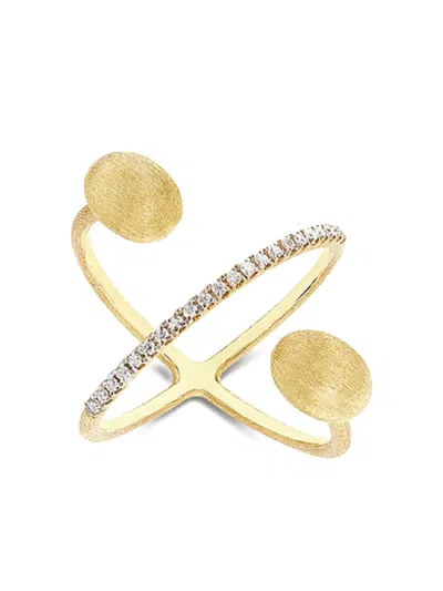 Nanis 18k Yellow Gold Elite Criss Cross Diamond Ring