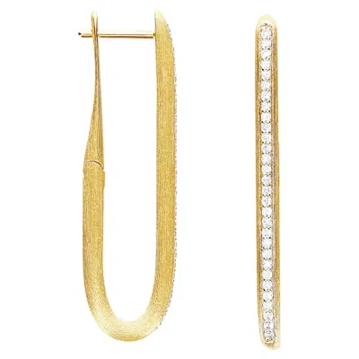 Pre-owned Nanis 18kt  Libera Gold Square Hoop Earrings In Multiple