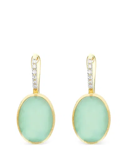 Nanis 18kt Yellow Gold Boules Earrings In Green