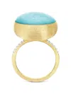 Nanis Boules Amazonite Diamond Ring In Multi