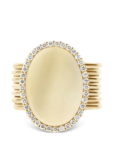 Nanis Boules Halo Diamond Ring In Gold