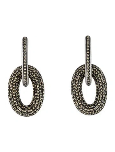 Pre-owned Nanis Marcasite Earclip Earrings In Multicolor