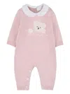 Nanán Bear-appliqué Romper In Pink
