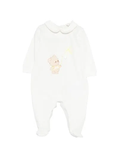 Nanán Babies' Bear-embroidery Pajama In Neutral