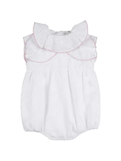 Nanán Babies' Broderie-anglaise Ruffled Romper In White