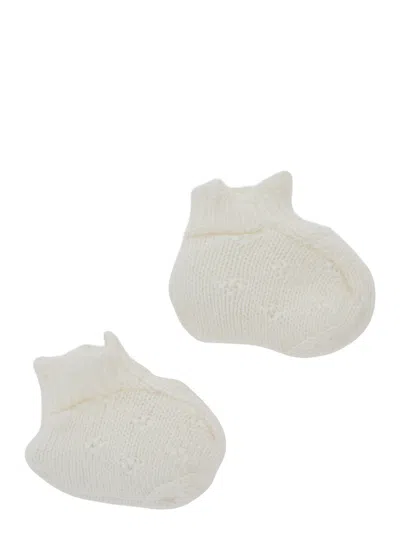 Nanán Cashmere Blend Knit Slipper In White