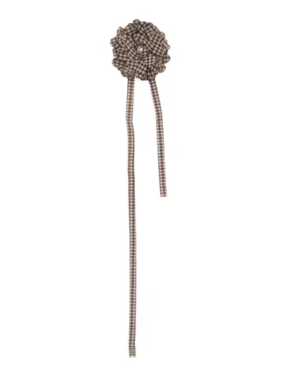 Nanán Checkered Flower Hair Clip In Multi