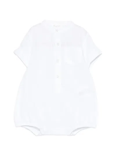 Nanán Babies' Chest-pocket Shorties In White