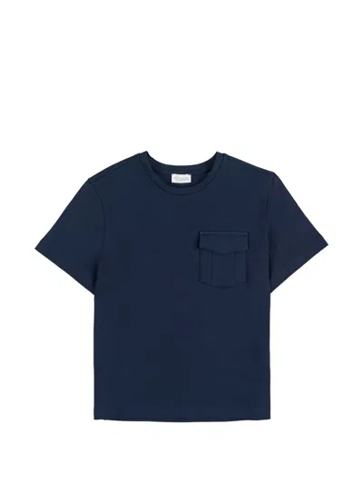 Nanán Kids' Chest-pocket T-shirt In Blue