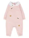 Nanán Embroidered-collar Knitted Romper In Pink