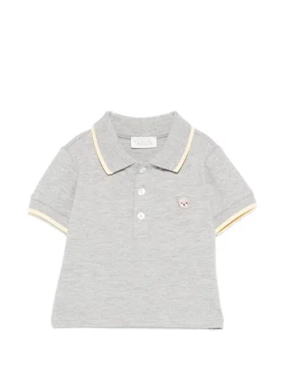 Nanán Babies' Embroidered Polo Shirt In Gray