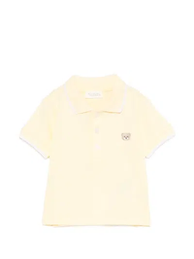Nanán Babies' Embroidered Polo Shirt In Yellow