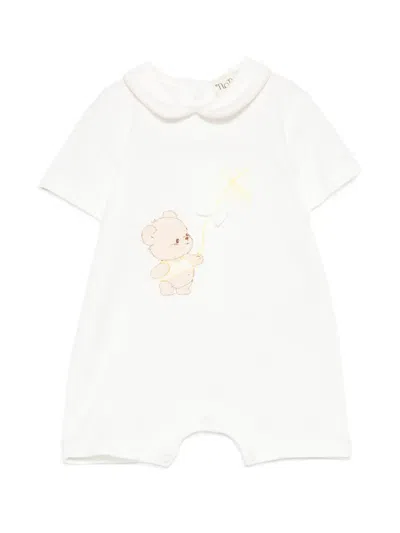 Nanán Babies' Embroidered Romper In Neutral
