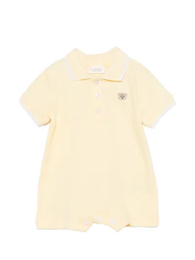 Nanán Babies' Embroidered Romper In Brown