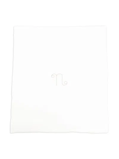 Nanán Kids' Embroidered Scarf In White