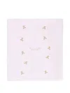 Nanán Embroidered Teddy Bear Blanket In Pink