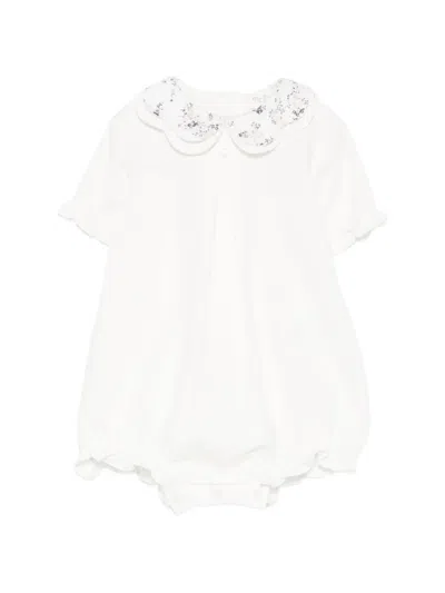 Nanán Babies' Floral-collar Bodie In Black