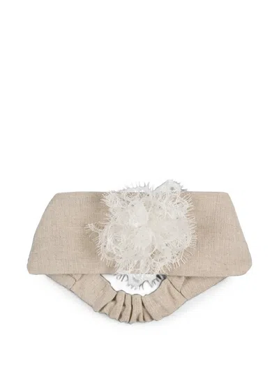 Nanán Kids' Flower-detail Headband In Neutrals