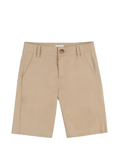 Nanán Kids' Gabardine-weave Smart Shorts In Neutrals