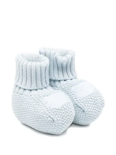 Nanán Babies' Knitted Pre-walkers Shoes In Blue