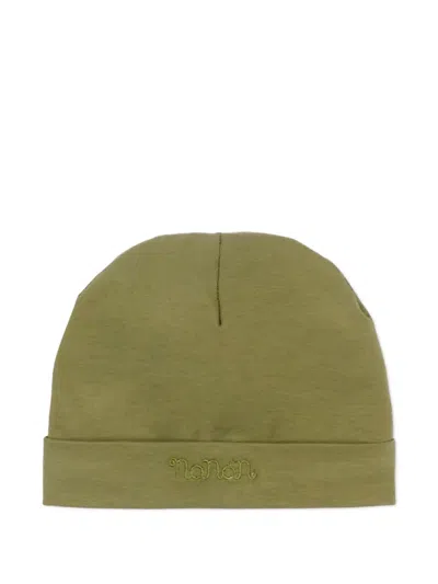 Nanán Babies' Logo Beanie Hat In Green