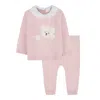 Nanán Nanan - Tutina 2 Pieces Rosa In Filo C/orso I24019