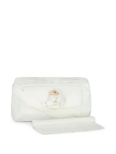 Nanán Quilted Bear-motif Changing Bag In Neutrals