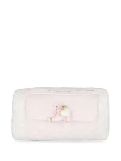 Nanán Quilted Teddy-patch Changing Bag In Pink