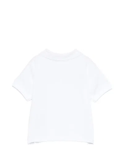 Nanán Babies' Ruffled Bear Polo Shirt In White