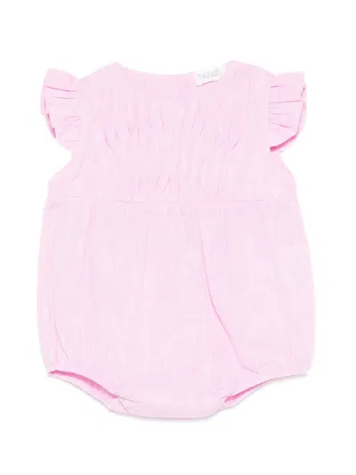 Nanán Babies' Ruffled-sleeve Shorties In Pink