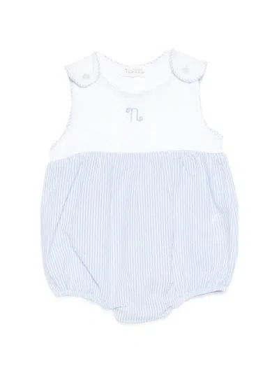 Nanán Babies' Striped Romper In Blue