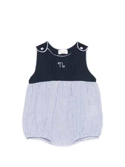 Nanán Babies' Striped Romper In Blue