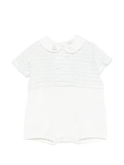 Nanán Babies' Striped Romper In White
