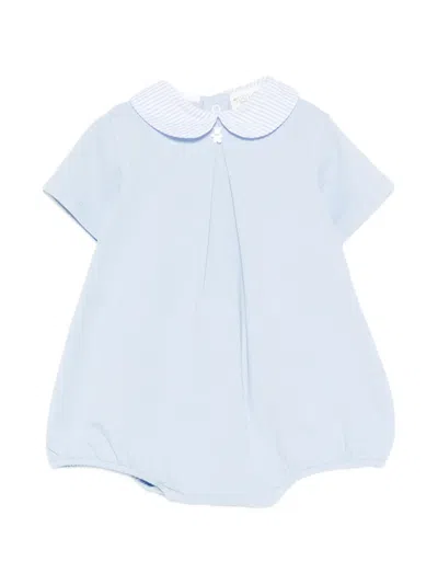 Nanán Babies' Striped-collar Shorties In Blue