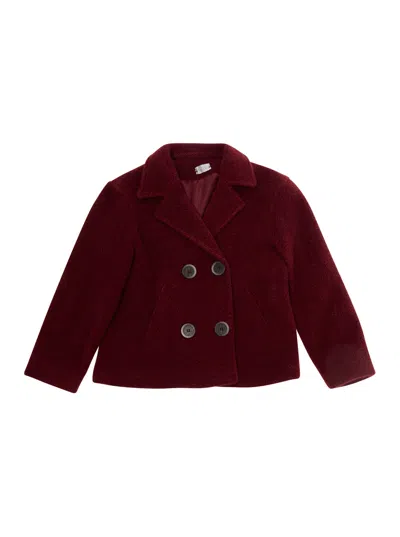Nanán Tech Fabric Coat In Burgundy