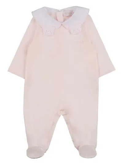Nanán Babies' Teddy Bear-appliqué Pajamas In Pink