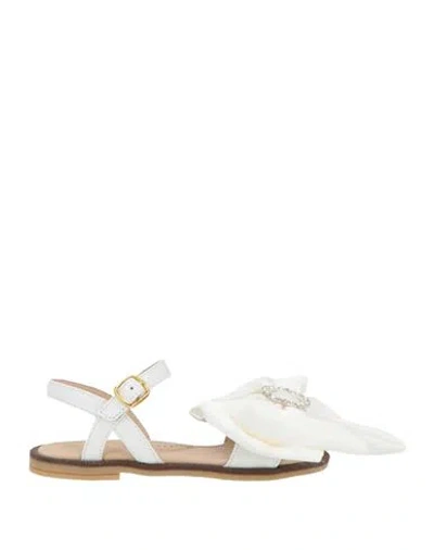Nanán Babies'  Toddler Girl Sandals White Size 9.5c Textile Fibers, Leather