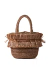 Nannacay Andrea Fringed Tote Bag In Brown